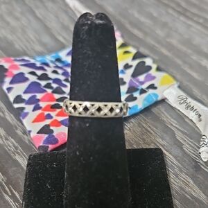 Brighton Macrame Silver Ring 6.25